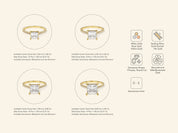 Princess Cut Engagement Ring with Pave Set Side Stones