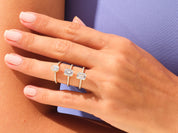 Emerald Cut Engagement Ring with Pave Set Side Stones