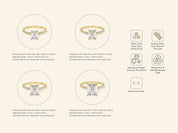 Emerald Cut Engagement Ring with Pave Set Side Stones