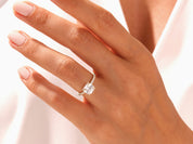 Cushion Cut Engagement Ring with Pave Set Side Stones