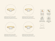 Cushion Cut Engagement Ring with Pave Set Side Stones