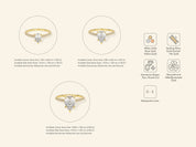 Pear Cut Engagement Ring with Pave Set Side Stones