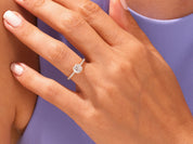 Asscher Cut Engagement Ring with Pave Set Side Stones