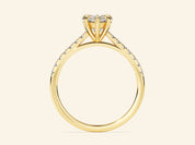 Heart Cut Engagement Ring with Pave Set Side Stones