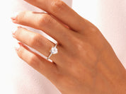 Heart Cut Engagement Ring with Pave Set Side Stones