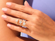 Heart Cut Engagement Ring with Pave Set Side Stones