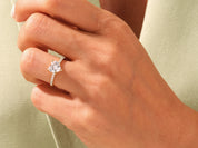 Heart Cut Engagement Ring with Pave Set Side Stones