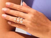 Radiant Cut Engagement Ring with Pave Set Side Stones