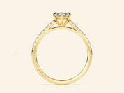 Marquise Cut Engagement Ring with Pave Set Side Stones