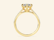 Marquise Cut Engagement Ring with Pave Set Side Stones