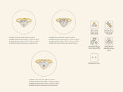 Heart Halo Engagement Ring with Pave Set Side Stones