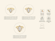 Marquise Halo Engagement Ring with Pave Set Side Stones