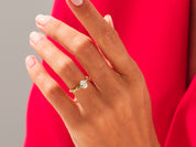 Oval Twisted Engagement Ring