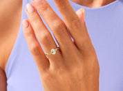Oval Twisted Engagement Ring