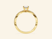 Oval Twisted Engagement Ring