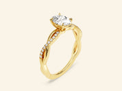 Oval Twisted Engagement Ring
