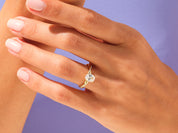 Oval Twisted Engagement Ring