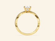 Oval Twisted Engagement Ring