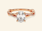 Oval Twisted Engagement Ring