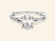 Oval Twisted Engagement Ring