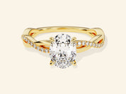 Oval Twisted Engagement Ring