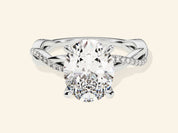 Oval Twisted Engagement Ring