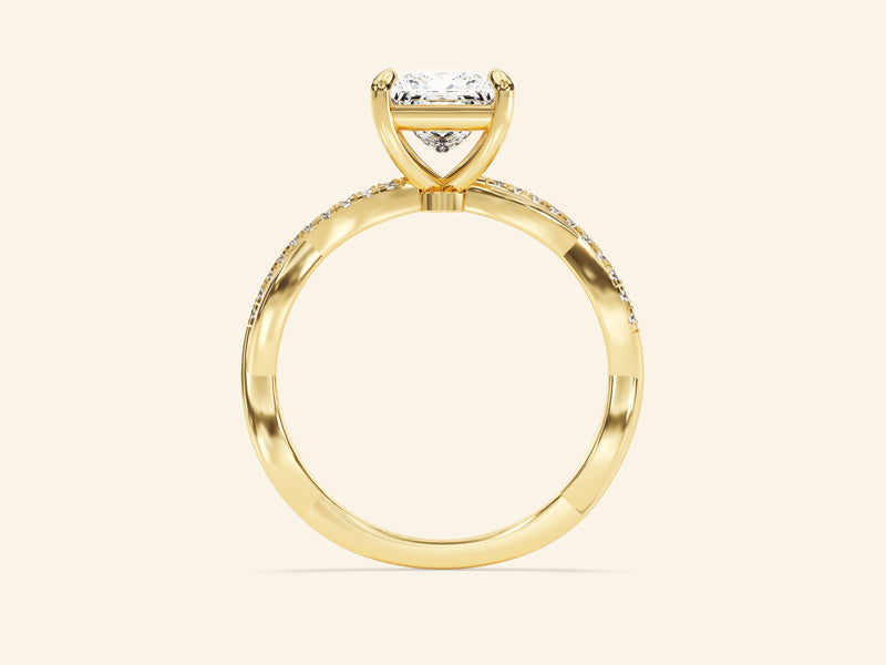 Princess Twisted Engagement Ring