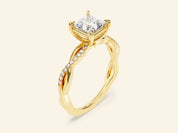 Princess Twisted Engagement Ring