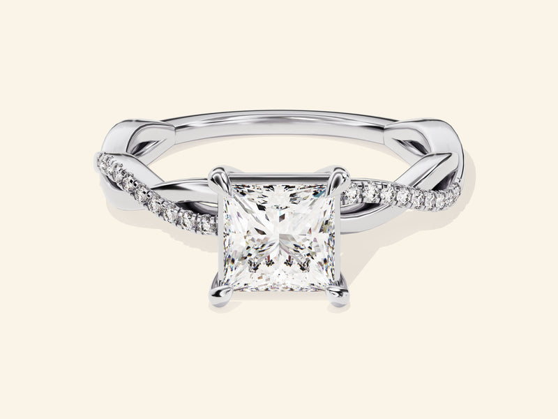 Princess Twisted Engagement Ring