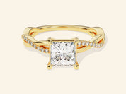 Princess Twisted Engagement Ring