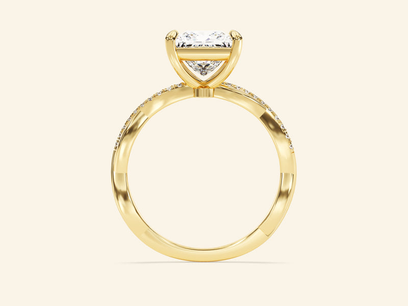 Princess Twisted Engagement Ring
