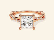 Princess Twisted Engagement Ring