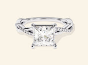 Princess Twisted Engagement Ring