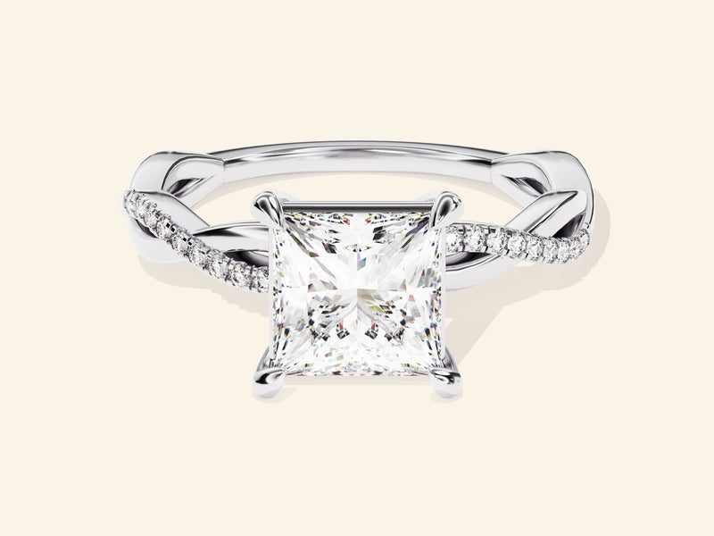 Princess Twisted Engagement Ring