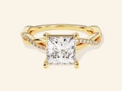 Princess Twisted Engagement Ring