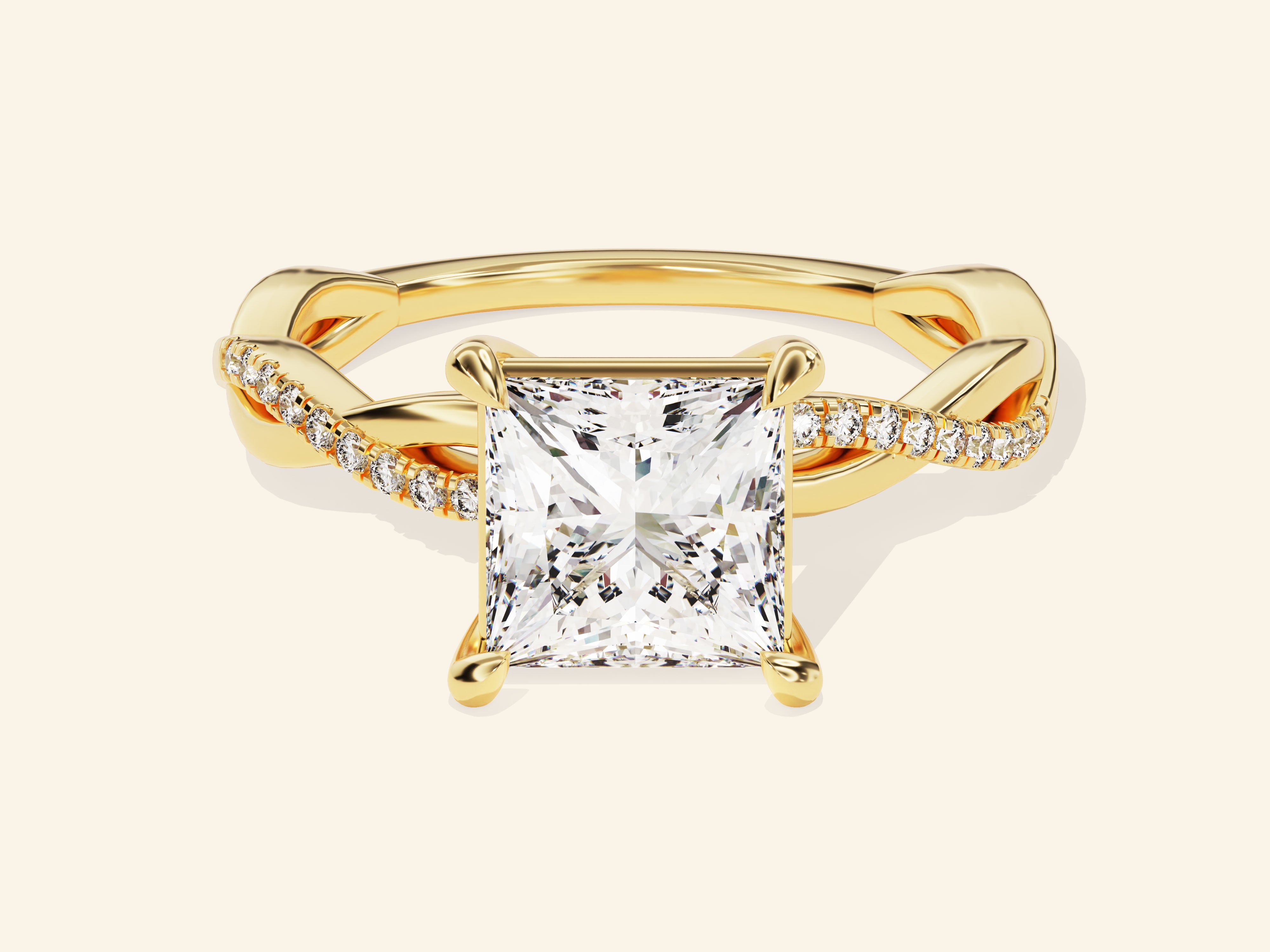Princess Twisted Engagement Ring