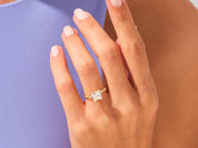 Princess Twisted Engagement Ring