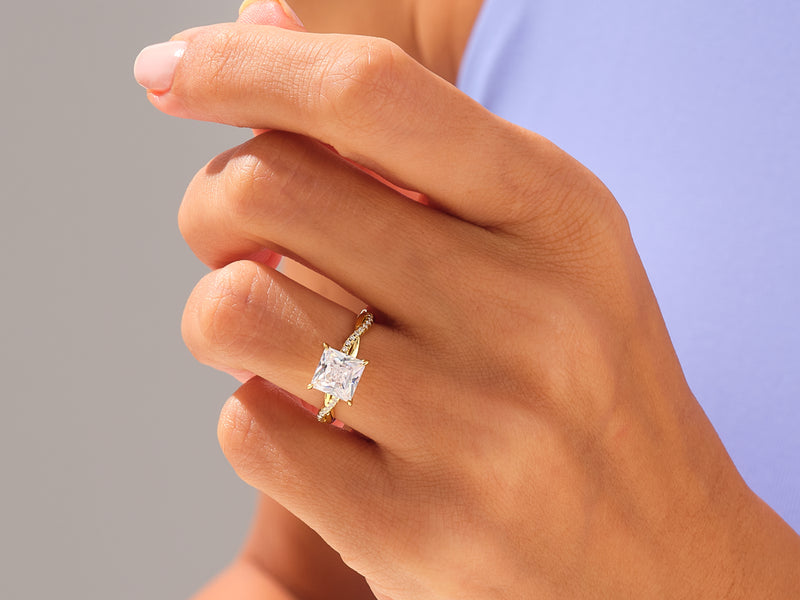 Princess Twisted Engagement Ring