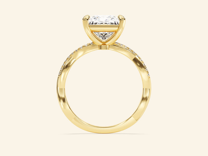 Princess Twisted Engagement Ring