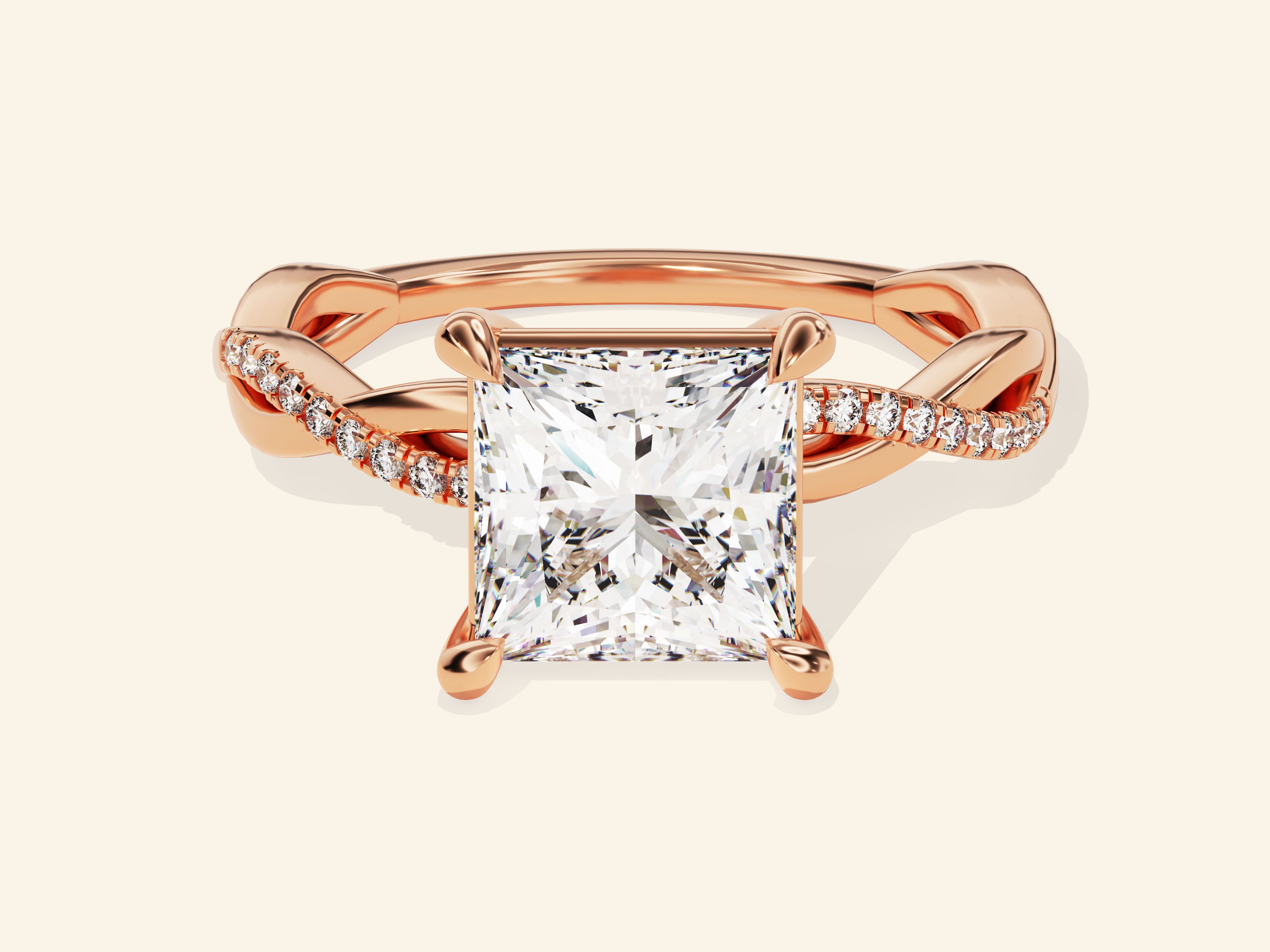 Princess Twisted Engagement Ring