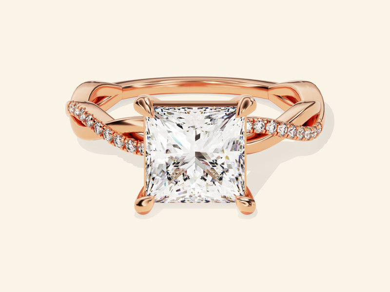 Princess Twisted Engagement Ring