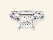 Princess Twisted Engagement Ring