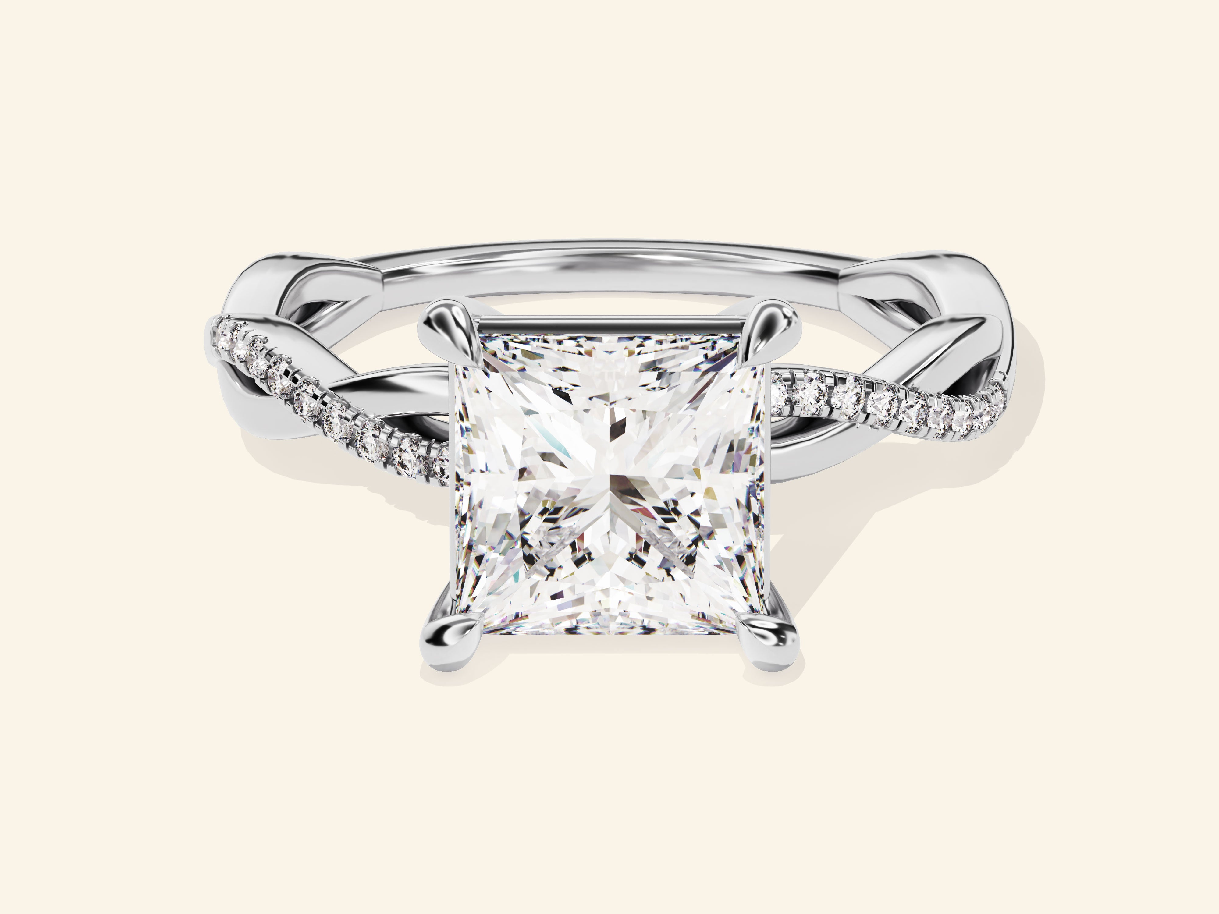 Princess Twisted Engagement Ring
