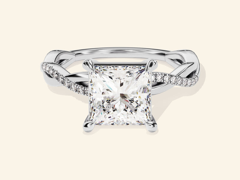 Princess Twisted Engagement Ring