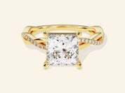 Princess Twisted Engagement Ring