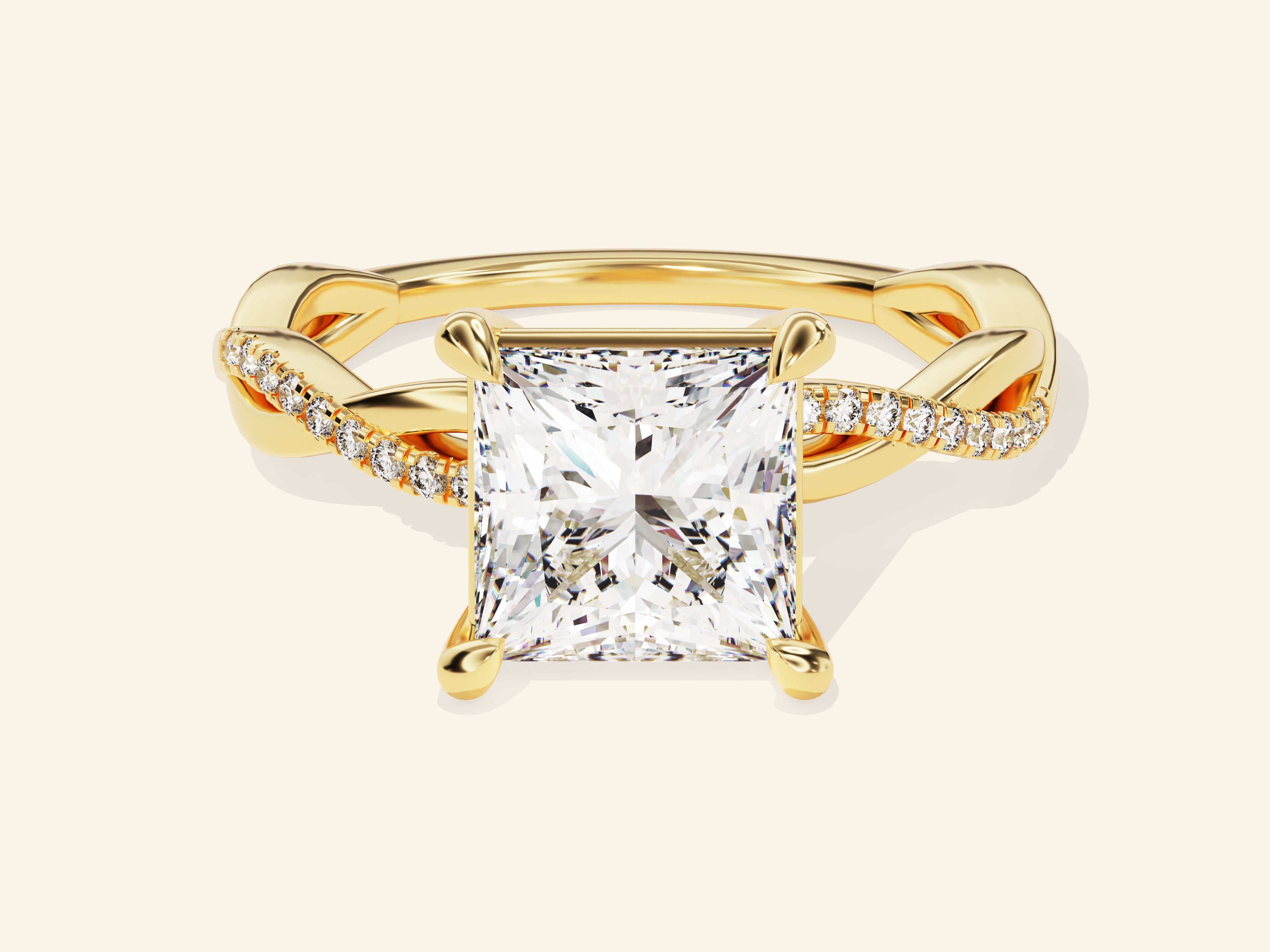 Princess Twisted Engagement Ring