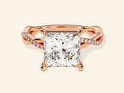Princess Twisted Engagement Ring