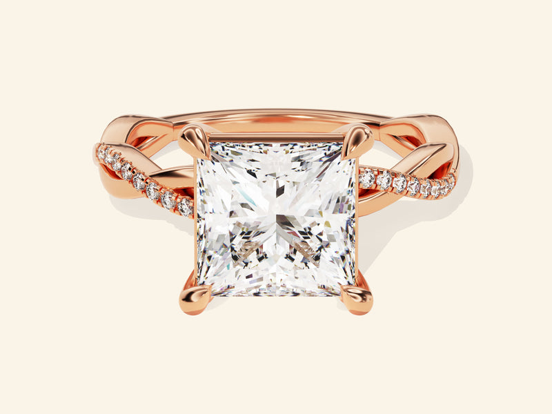 Princess Twisted Engagement Ring