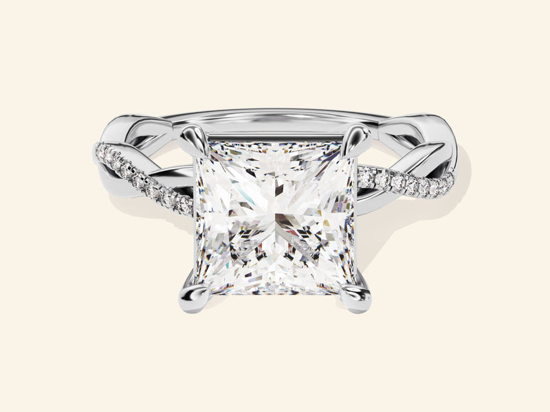 Princess Twisted Engagement Ring