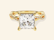 Princess Twisted Engagement Ring
